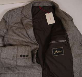 BRIONI JACKET $2995 GRAY 3 BTN STORM SYSTEM CASHMERE QUILTED COAT Lg 