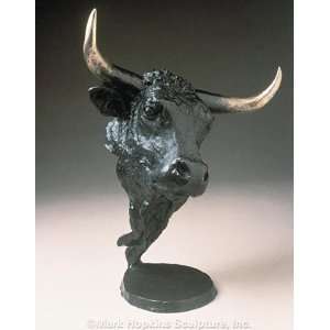  Bull Bust Bronze Sculpture