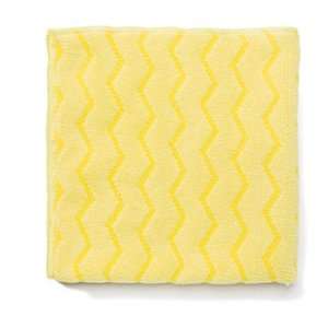  Reusable Cleaning Cloths, Microfiber, 16 x 16, Yellow, 12 