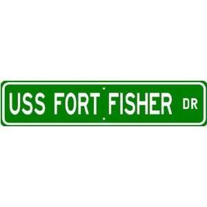  USS FORT FISHER LSD 40 Street Sign   Navy Sports 