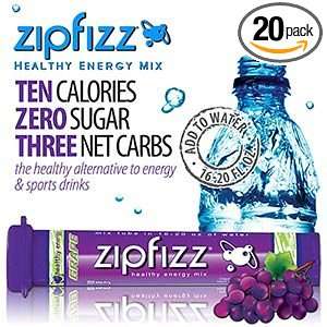  ZipFizz Energy Mix   Grape   20 Tubes: Health & Personal 