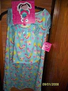 NWT Girl & doll matching sun and rainbow summer nightgown 4/5 fits AG 
