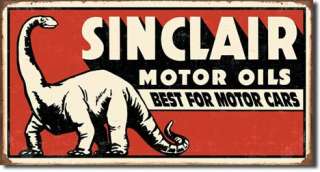 Vintage Retro Sign Sinclair Oil Dinosaur Brontosaurus  