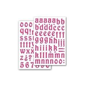  Gcd Studios   Sweet Tooth Chipboard Pink Alphabet 