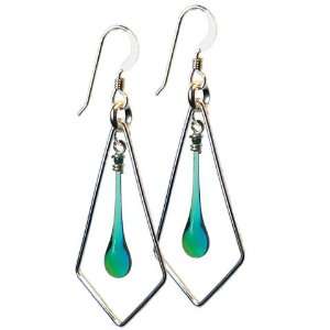  High Tide Sundrop Kite Earrings, glass and sterling silver 