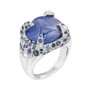  Dorota Cabochon Sapphire & Diamond Ring Jewelry