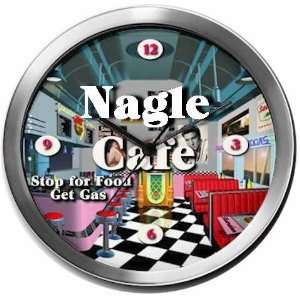  NAGLE 14 Inch Cafe Metal Clock Quartz Movement Kitchen 