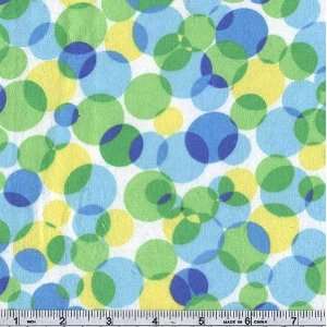   Flannel Geo Dots Blue/Green Fabric By The Yard: Arts, Crafts & Sewing