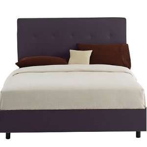   Button Tufted Bed in Purple Size: California King: Furniture & Decor