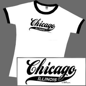 CHICAGO ILLINOIS IL CUBS BEARS BULL WHITE SOX T shirt  