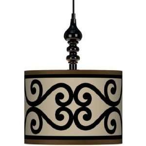  Cambria Scroll 13 1/2 Wide Black Swag Chandelier: Home 