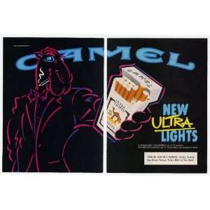   Camel Ultra Lights Cigarette 2 Page Print Ad (5140)