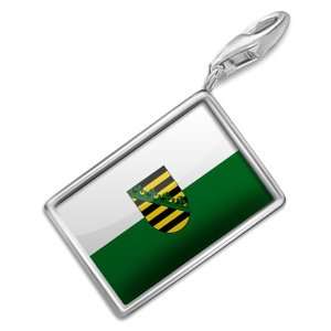 FotoCharms Saxony region: Flag: Germany   Charm with Lobster Clasp 