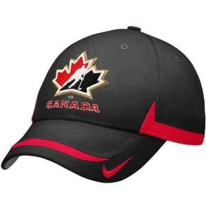 Team Canada Black Wool Adjustable Cap:  Sports & Outdoors