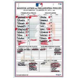   Phillies 2011 Official Dugout Lineup Card: Sports & Outdoors