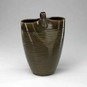  Cyan Lighting 02343 Medium Canasta Vase, Olive Green 