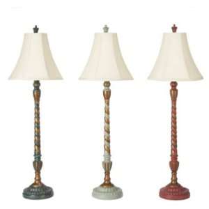   Set of 3 Twisted Candy Stripe Stem Buffet Lamps 31.5 Home & Kitchen
