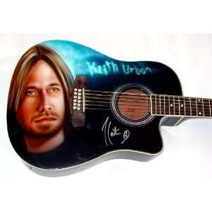  Keith Urban Autographed Signed Airbrush Guitar Toys 