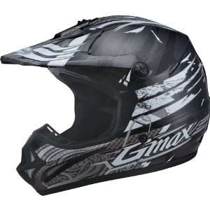 GMAX GM46X 1 Shredder Youth Off Road Motorcycle Helmet   Black/White 