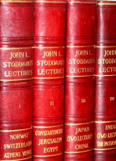 Stoddard Lectures FIRST EDITION!! Leather. WORLD TRAVEL  