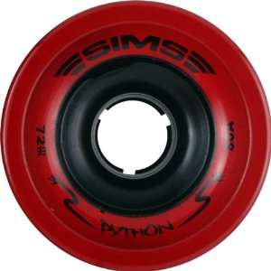  Sims Street Python 72mm 80a Red Skate Wheels: Sports 