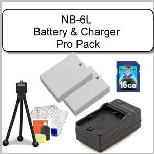  Canon NB6L (1200 mAh) Battery Pack & Charger Kit Includes 