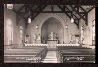 RPPC 1940s St. Marys Catholic Church Shenandoah IA  