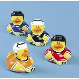    One Dozen (12) Hockey Rubber Duck Party Favors: Toys & Games