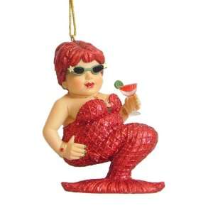   Diamonds Christmas small red Margarita ornament