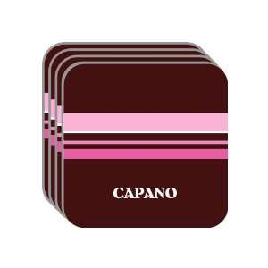 Personal Name Gift   CAPANO Set of 4 Mini Mousepad Coasters (pink 