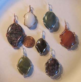 Wire Wrap/Wrapped Pendants  Gemstone/Stone Cabochons  