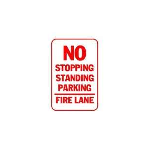   Vinyl Banner   Fire Lane No Stopping Standing Parking 