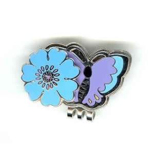   , Magnetic, Butterfly Clip with Blue Flower Marker: Sports & Outdoors