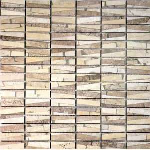   Series Rustic Unique Graphic and Dramatic Natural Stone Mosaic Creama