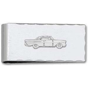   Silver Chevy 1957 Car on Nickel Plated Money Clip: Sports & Outdoors