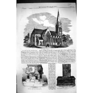  1858 Church St. Mary Stoke Newington Font Bible Lady 