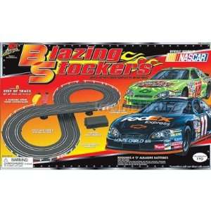   Scale Battery Operated Roadracing Set   Blazing Stockers Toys & Games