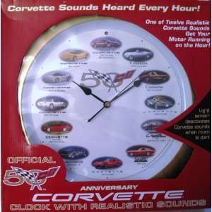  Official 50th Anniversary Corvette Clock Automotive