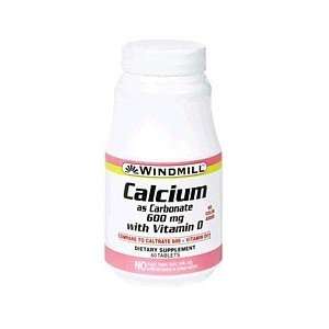  Windmill  Calcium Carbonate, 600mg, 60 Tablets: Health 
