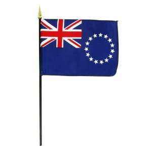  Cook Islands 4 x 6 Stick Flag: Patio, Lawn & Garden