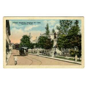    Aguilera Park Postcard Santiago de Cuba 1919 