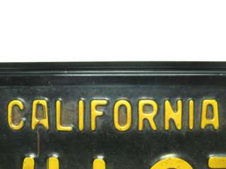   1963 California Black License Plates, Decent, But Not DMV Clear  
