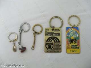 Lot 5 Various KEY CHAINS: MGM Grand,LOTTERY, Stone, etc  