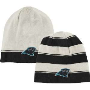 Carolina Panthers Cuffless Reversible Knit Hat:  Sports 