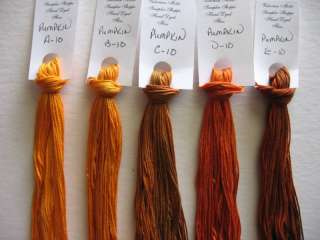 Over dyed embroidery floss sets; PUMPKINS #2 100yds +  