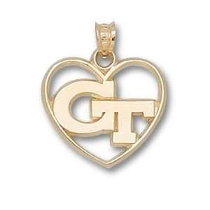  Georgia Tech New Gt Heart Charm/Pendant: Sports 
