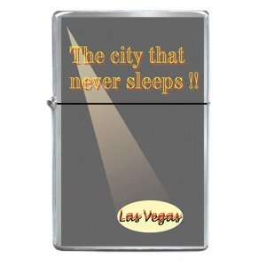  Las Vegas City Never Sleeps Spotlight Refillable Metal 