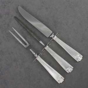   Sterling Carving Fork, Knife & Sharpener, Steak Size