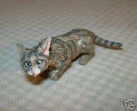 Miniature Brown Striped Tabby Cat, Stalking DOLLHOUSE  