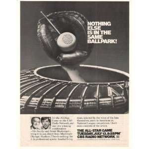  1982 Baseball All Star Game CBS Radio Network Print Ad 